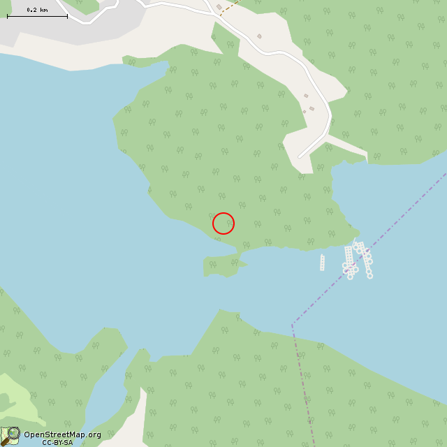 Карта где находится Пограничный камень на границе 1323/1595 годов в среднем масштабе