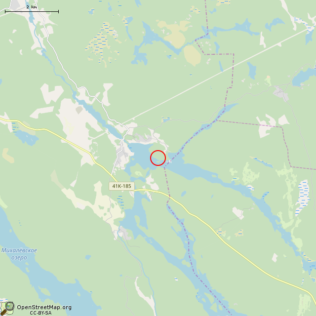 Карта где находится Пограничный камень на границе 1323/1595 годов в мелком масштабе