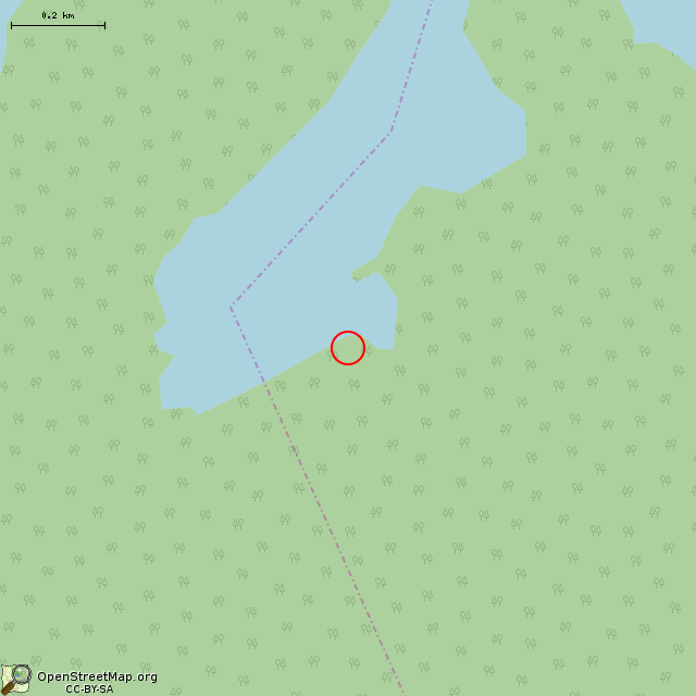 Карта где находится Пограничный камень на границе 1595 года в среднем масштабе