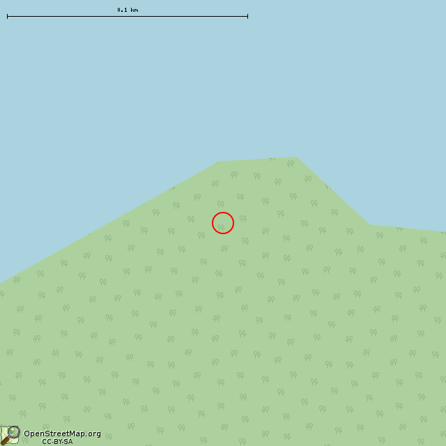 Карта где находится Пограничный камень на границе 1595 года в крупном масштабе