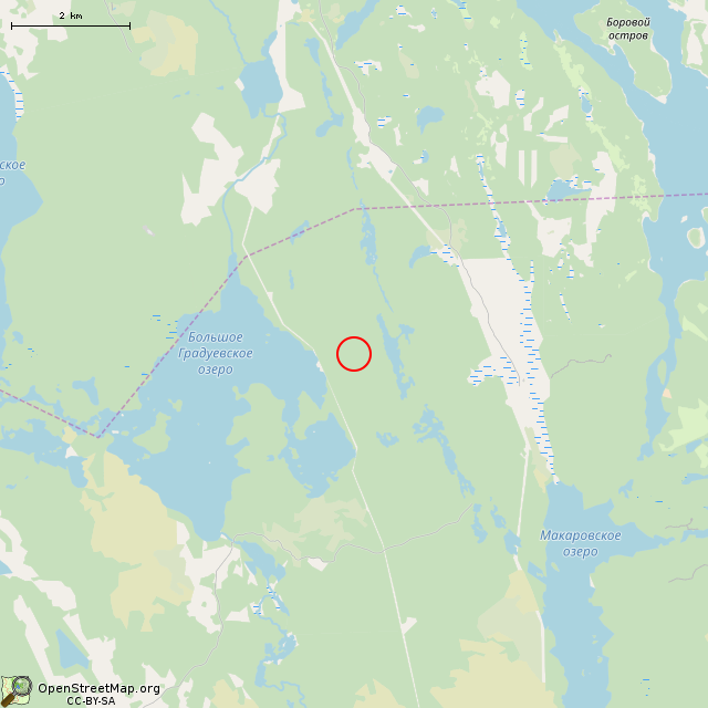 Карта где находится Крест в мелком масштабе