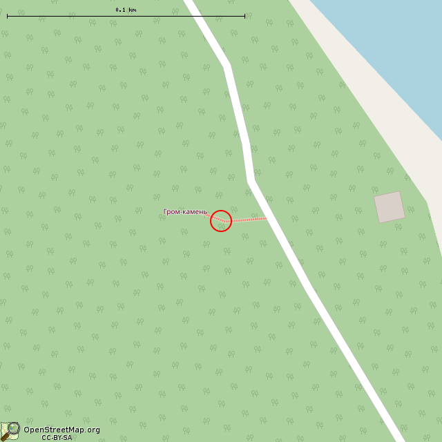 Карта где находится Гром-камень в крупном масштабе