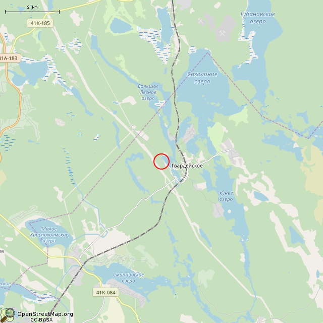 Карта где находится Гром-камень в мелком масштабе