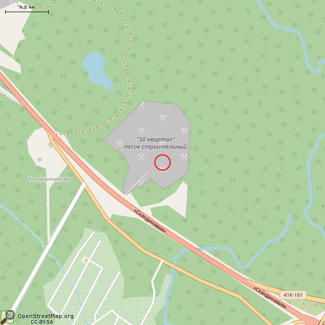 Карта где находится «Куб» в среднем масштабе