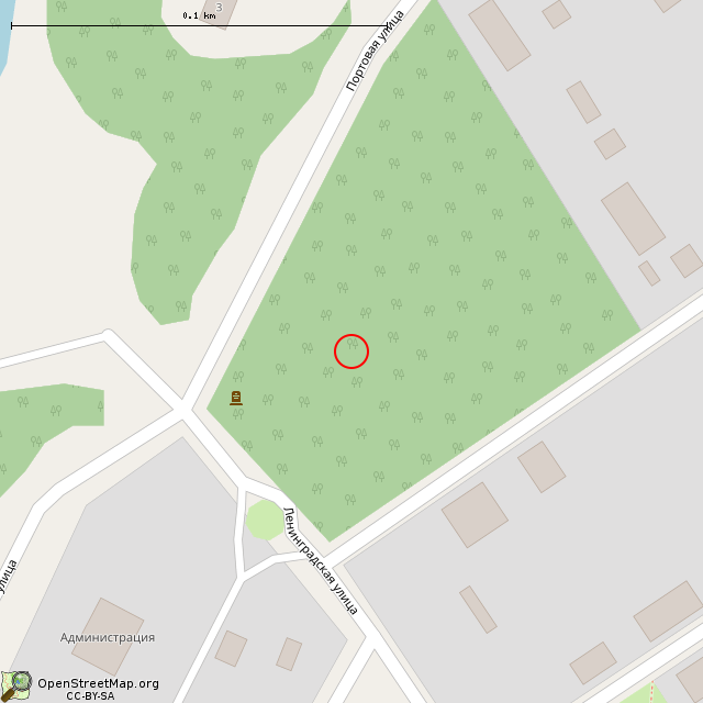 Карта где находится Крест (Высоцк) в крупном масштабе