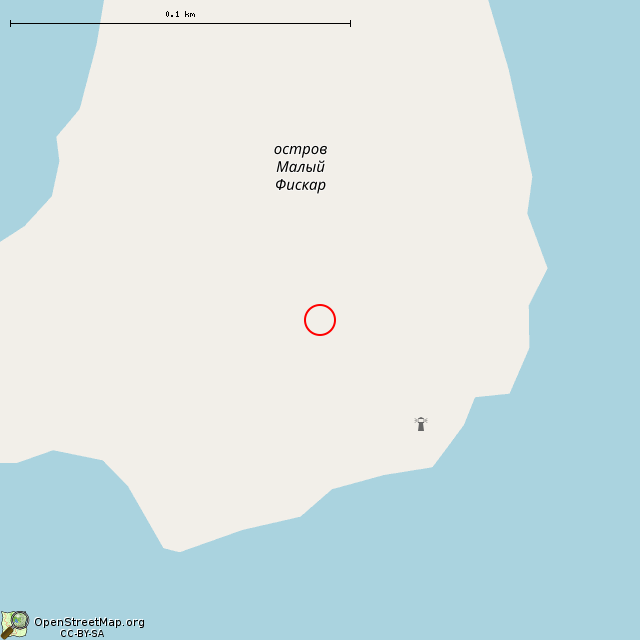 Карта где находится Маяк острова Малый Фискар в крупном масштабе