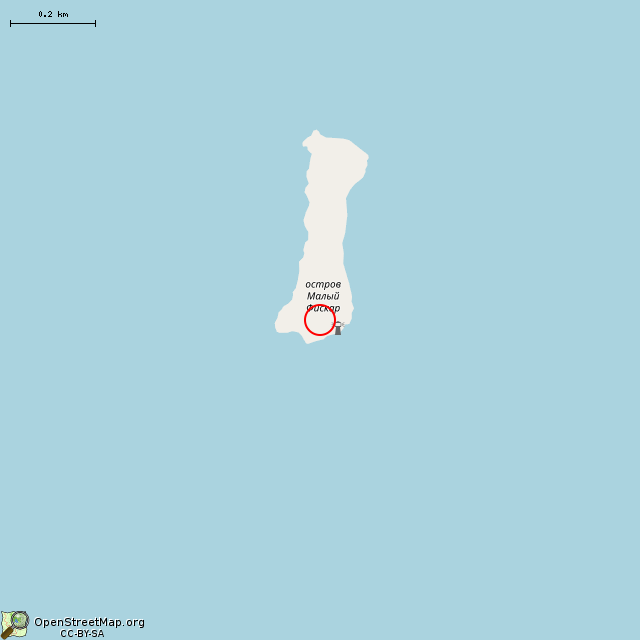 Карта где находится Остатки старого маяка. в среднем масштабе