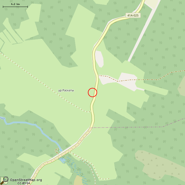 Карта где находится Памятный знак — крест в среднем масштабе