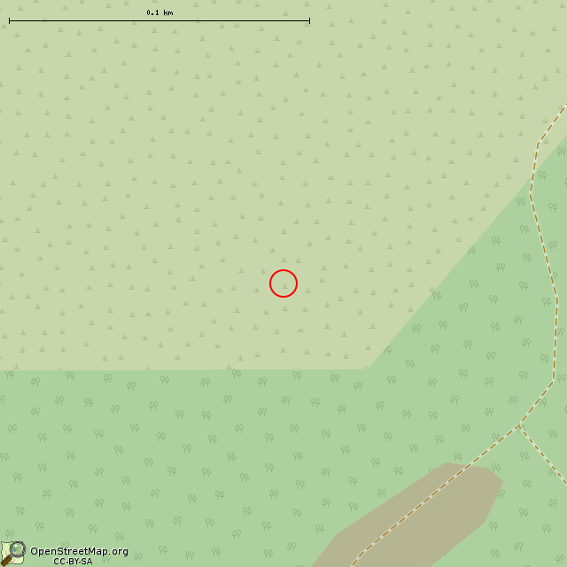 Карта где находится Крест на холме в крупном масштабе