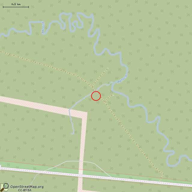 Карта где находится Придорожный крест в среднем масштабе