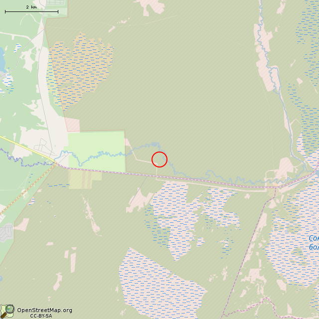 Карта где находится Придорожный крест в мелком масштабе