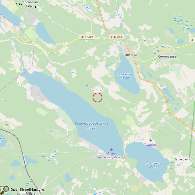 Карта где находится Воронка с камнем     | лес, камень, взрывная воронка в мелком масштабе