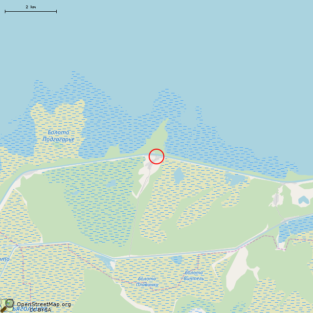 Карта где находится Маяк в д. Лигово (Лигово) в мелком масштабе