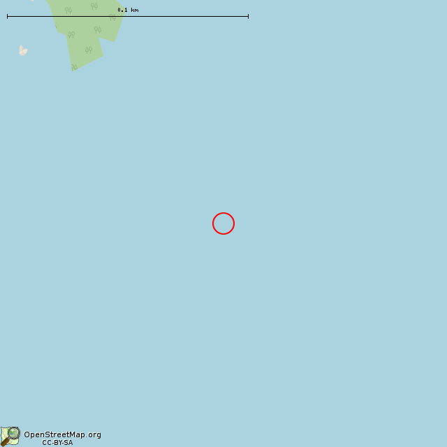Карта где находится Несколько каменных глыб торчат из воды     | камень в крупном масштабе