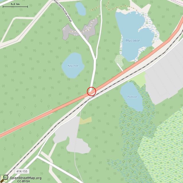 Карта где находится Деревянный крест в среднем масштабе