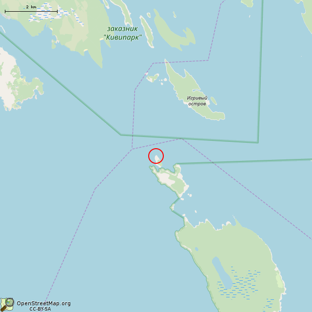 Карта где находится Маяк Поворотный в мелком масштабе