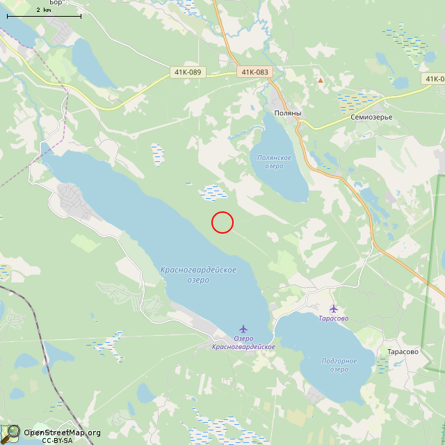 Карта где находится Камень в трех соснах в мелком масштабе