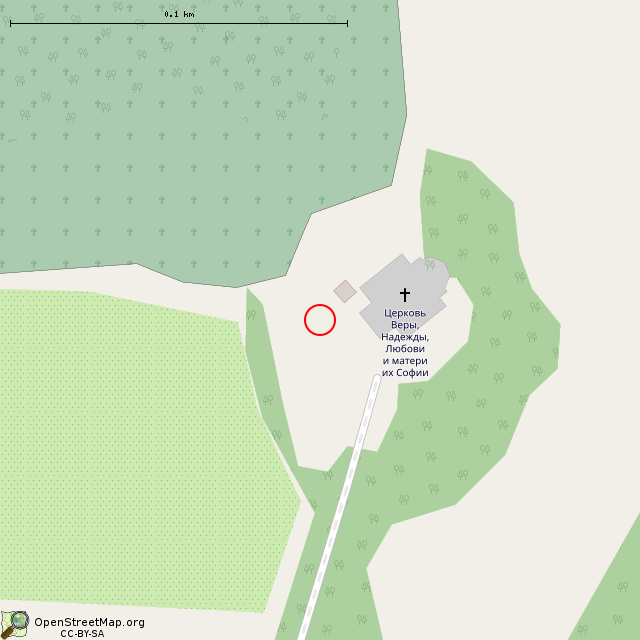 Карта где находится Поклонный крест (Вартемяги) в крупном масштабе