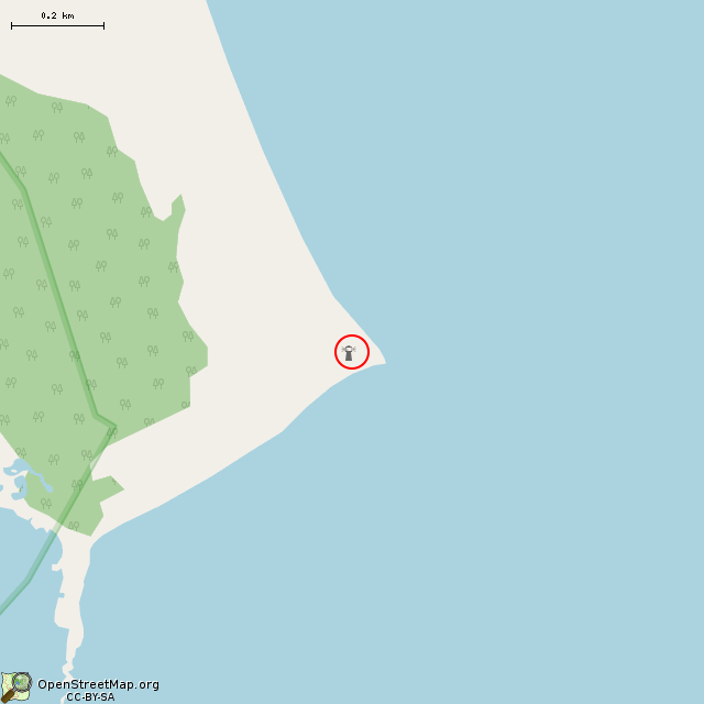 Карта где находится Маяк «Пен-Хента-Стор» в среднем масштабе