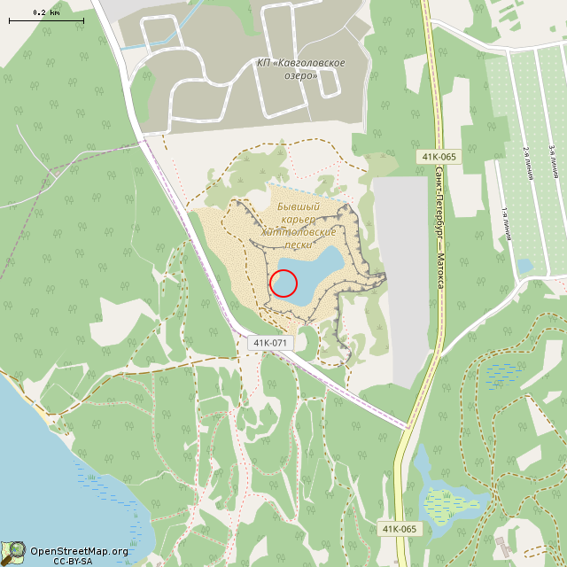 Карта где находится «Чёртов камень» в среднем масштабе