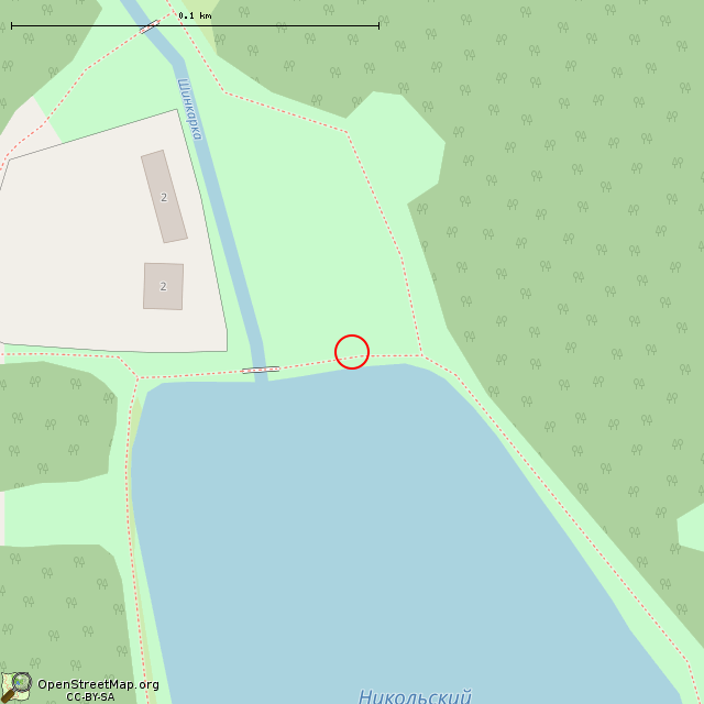 Карта где находится Руины Сельского Никольского Домика (Санкт-Петербург) в крупном масштабе