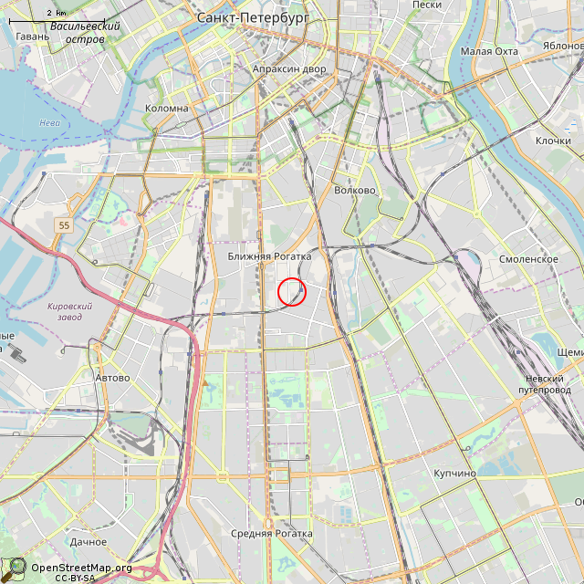 Карта где находится Крест (Санкт-Петербург) в мелком масштабе