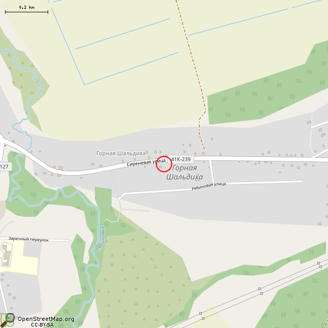Карта где находится Крест (Горная Шальдиха) в среднем масштабе