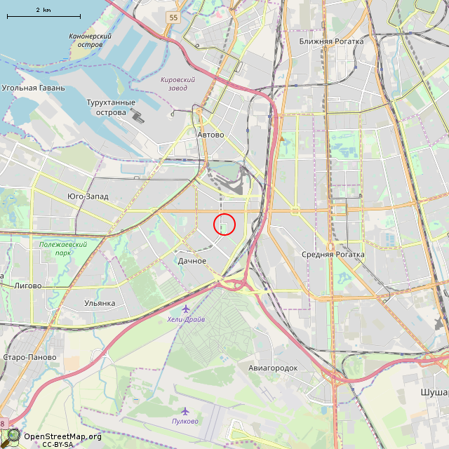 Карта где находится Камень (Санкт-Петербург) в мелком масштабе