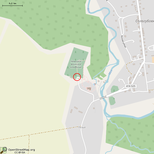 Карта где находится Камень-информатор в среднем масштабе