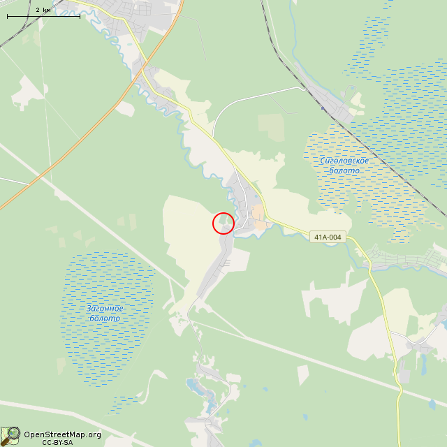 Карта где находится Камень-информатор в мелком масштабе