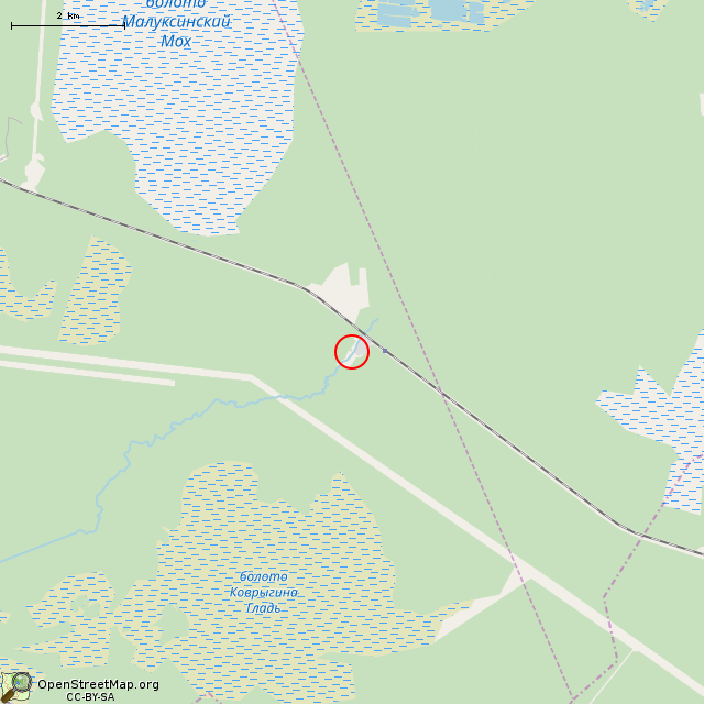 Карта где находится Крест в мелком масштабе