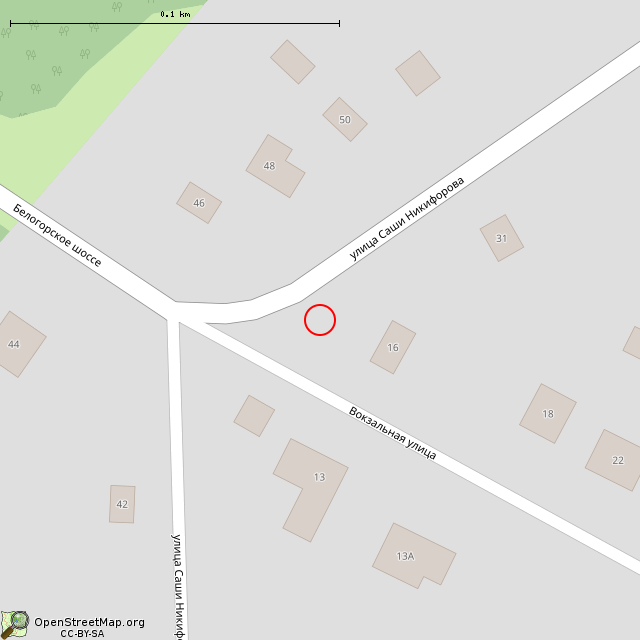 Карта где находится Закладной камень в крупном масштабе