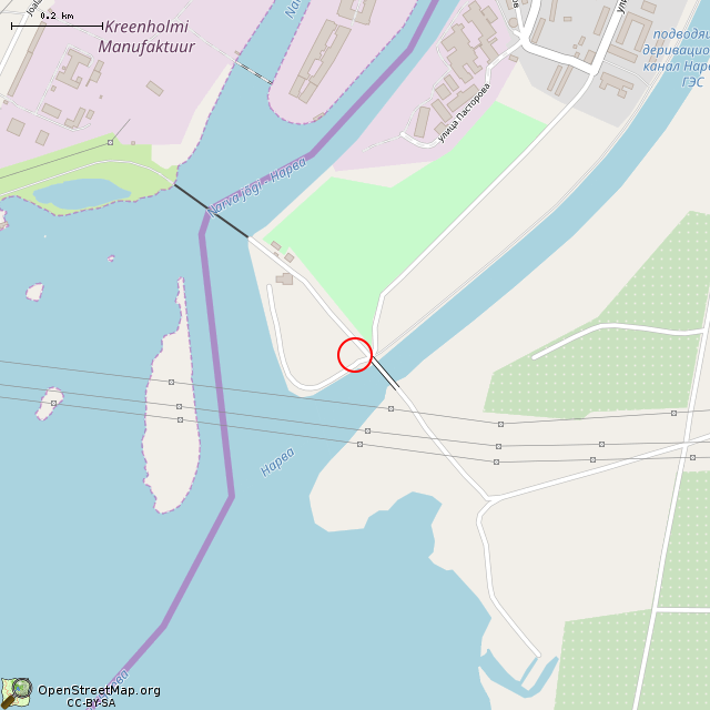 Карта где находится Поклонный крест (Ивангород) в среднем масштабе