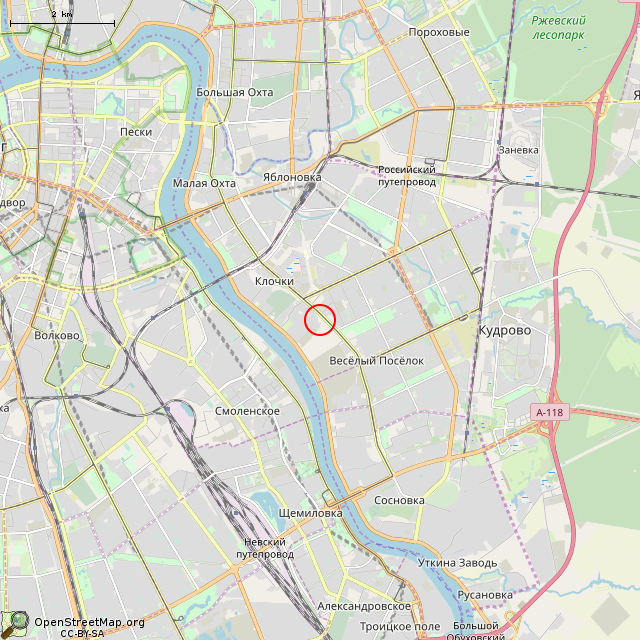 Карта где находится Сплотка тепловозов ТГМ-23 (Санкт-Петербург) в мелком масштабе