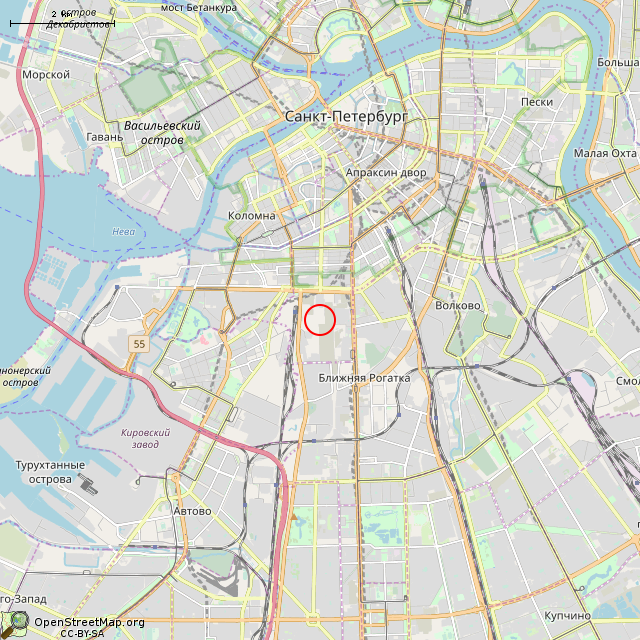 Карта где находится Электровоз ВЛ41-060 (Санкт-Петербург) в мелком масштабе