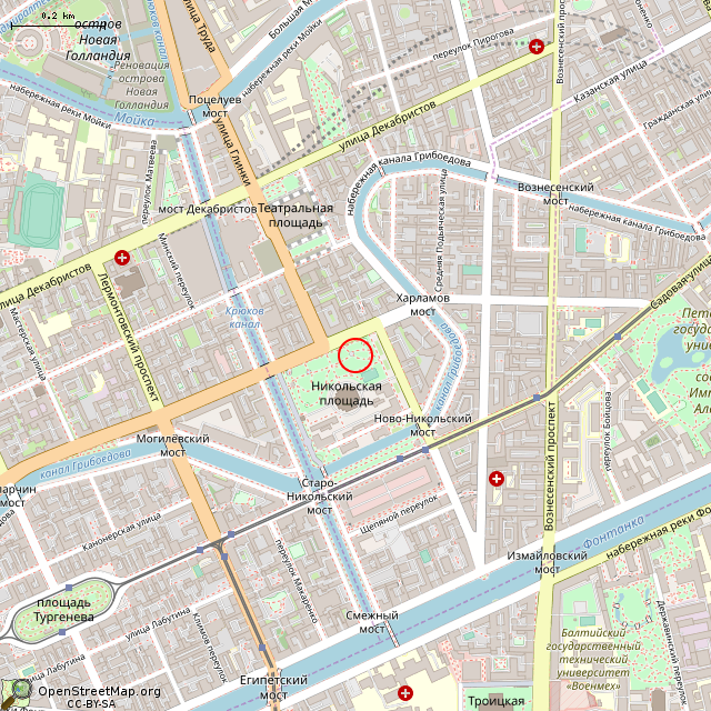 Карта где находится Фонтан (Санкт-Петербург) в среднем масштабе