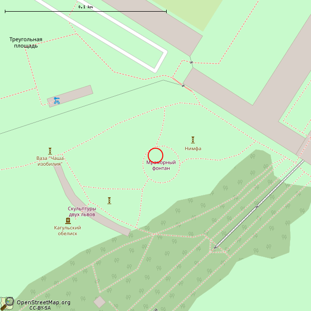 Карта где находится Мраморный фонтан (Санкт-Петербург) в крупном масштабе