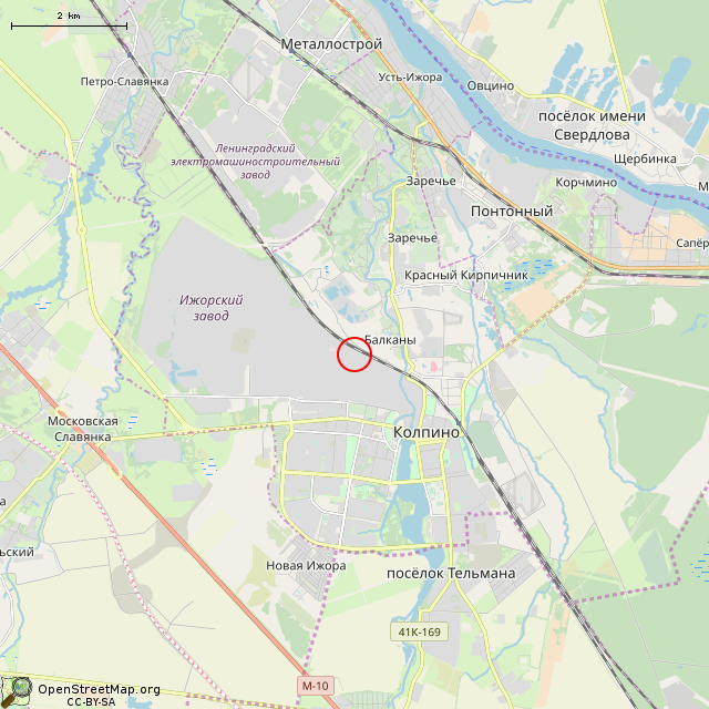 Карта где находится Паровоз 9П-13 (Санкт-Петербург) в мелком масштабе