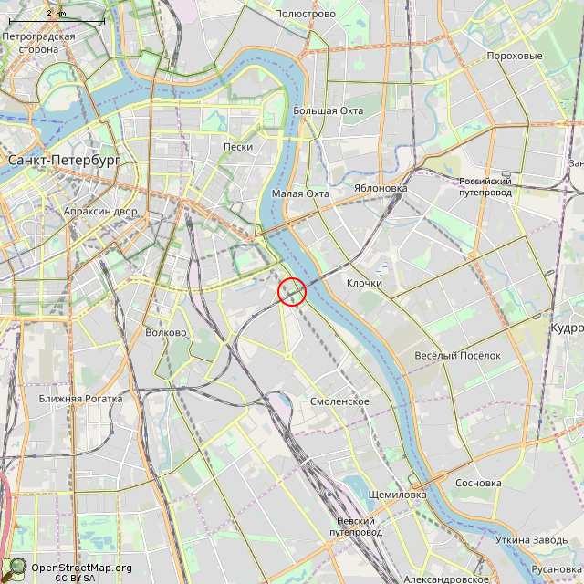 Карта где находится Разрушенный фонтан (Санкт-Петербург) в мелком масштабе