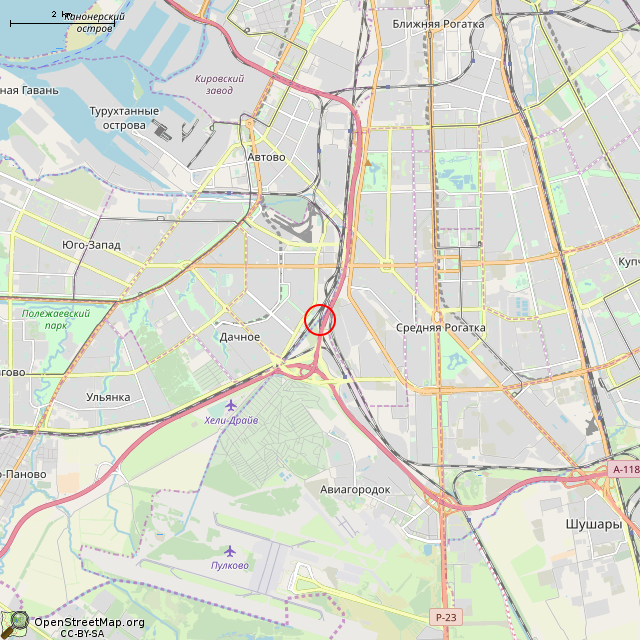 Карта где находится Туннели для Лиговского канала (Санкт-Петербург) в мелком масштабе