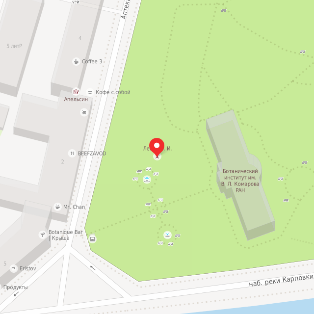 Карта где находится Памятник В. И. Ленину (Санкт-Петербург)      | памятник, монумент, Ленин в крупном масштабе