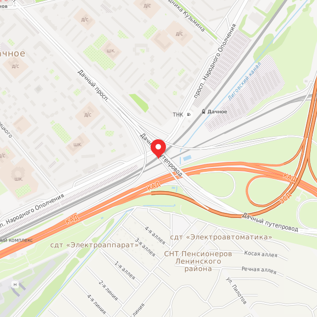 Карта где находится Дорожный знак «Московский район» в среднем масштабе