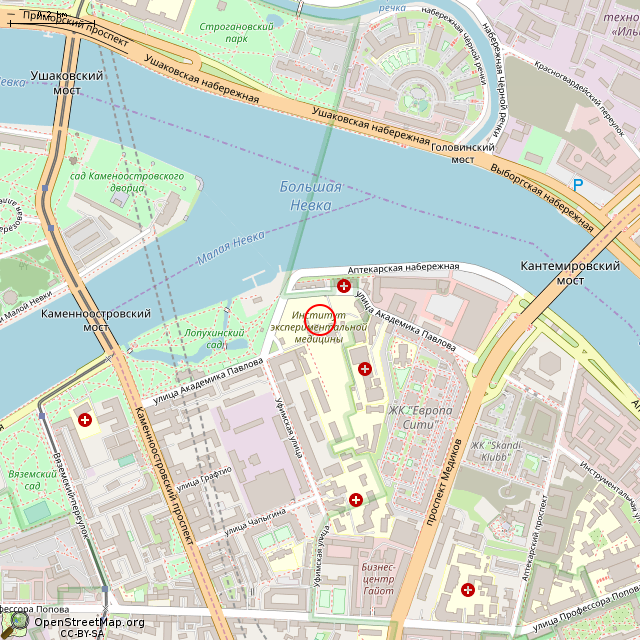 Карта где находится Фонтан-поилка для собак (Санкт-Петербург) в среднем масштабе
