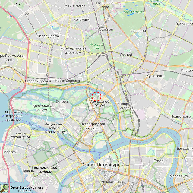 Карта где находится Фонтан-поилка для собак (Санкт-Петербург) в мелком масштабе