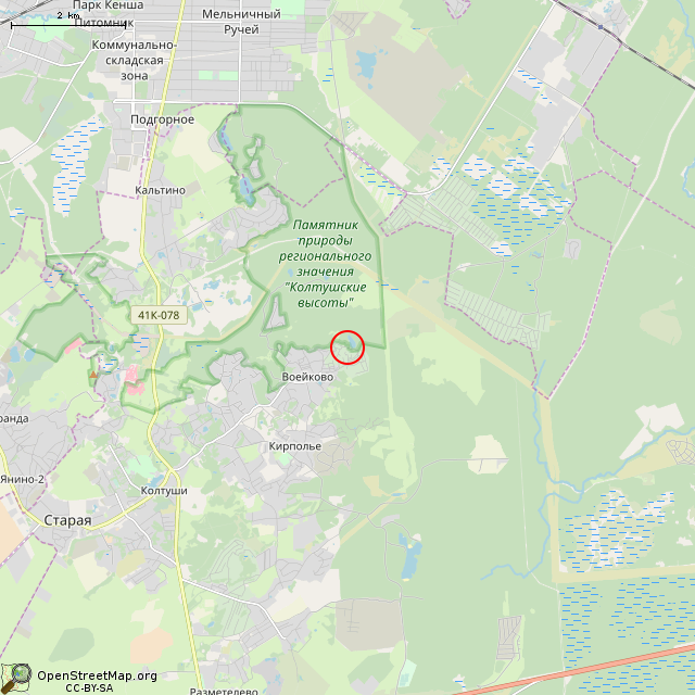 Карта где находится Освященный источник (Воейково) в мелком масштабе