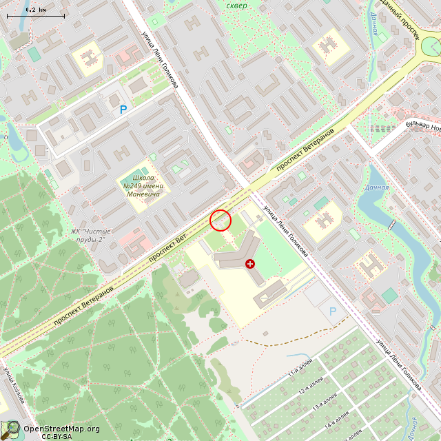Карта где находится Гидрант (Санкт-Петербург) в среднем масштабе