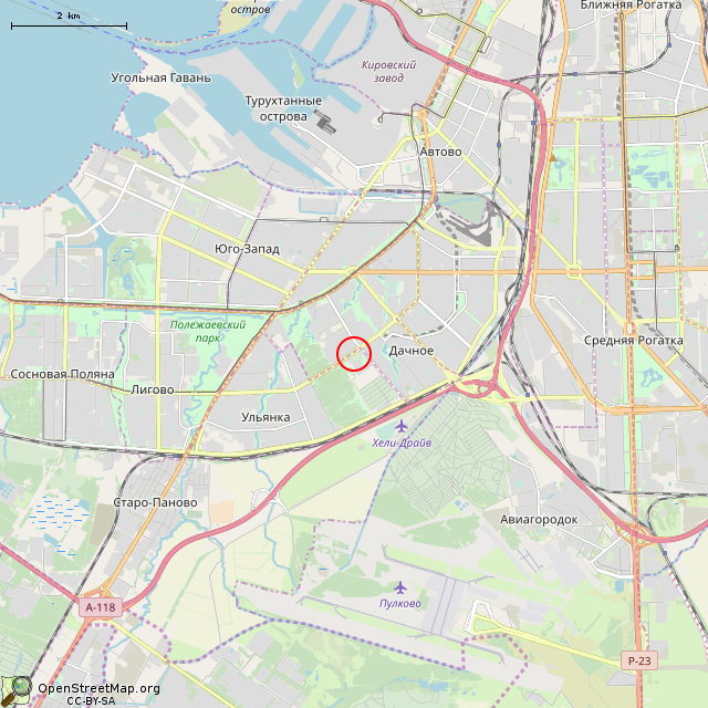 Карта где находится Гидрант (Санкт-Петербург) в мелком масштабе