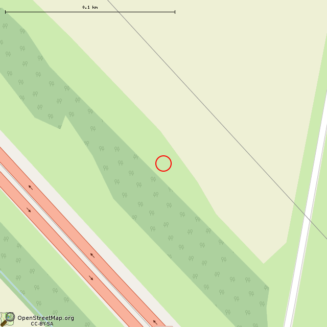 Карта где находится ДОТ (артказемат) Кл-5 КрУР в крупном масштабе