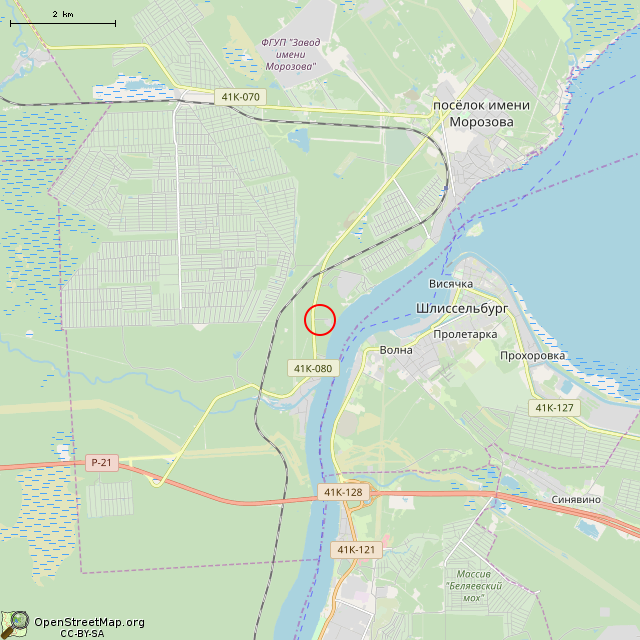 Карта где находится Бетонная опора в мелком масштабе