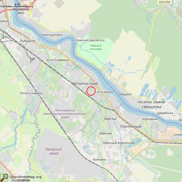 Карта где находится Бак (Санкт-Петербург) в мелком масштабе